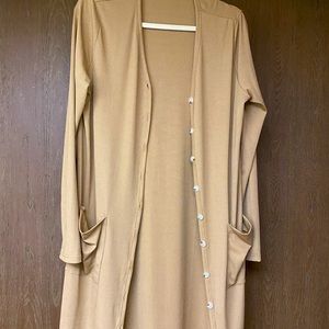 Brown long cardigan
